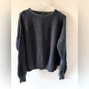 Vintage American Apparel dark grey knit fishermen’s sweater